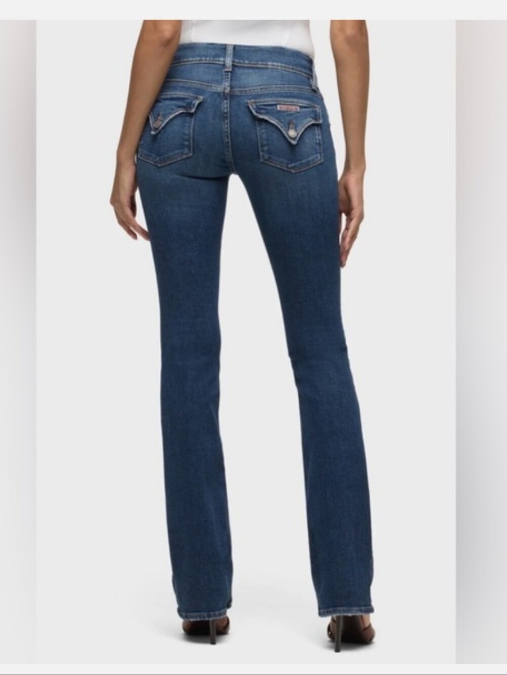 Hudson Jeans Women's 30 Blue Bootcut Denim Pants Button Flap Pockets